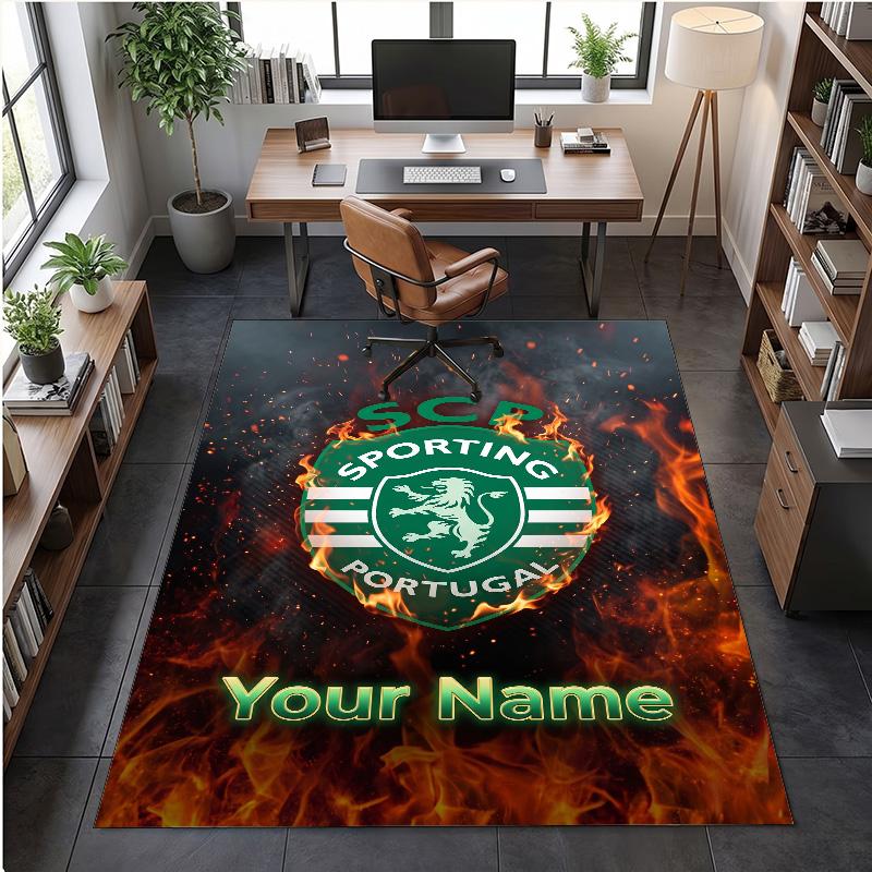Crystal Velvet Rug Sporting CP Print Custom Name Text Floor Mat Home Decor