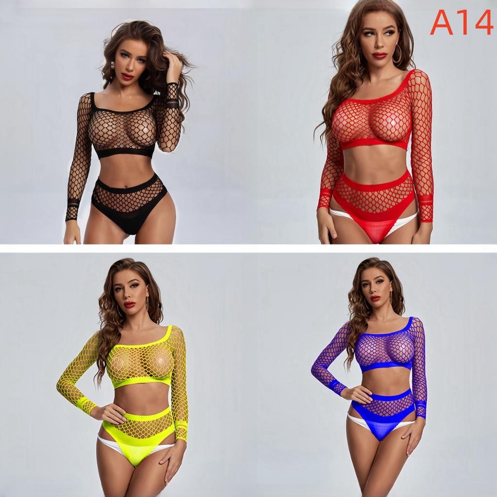 Womens Bodystocking Fishnet Dress Lingerie Open Crotchless Bodysuit Women Underwear See Through Babydolls Sexy Costumes