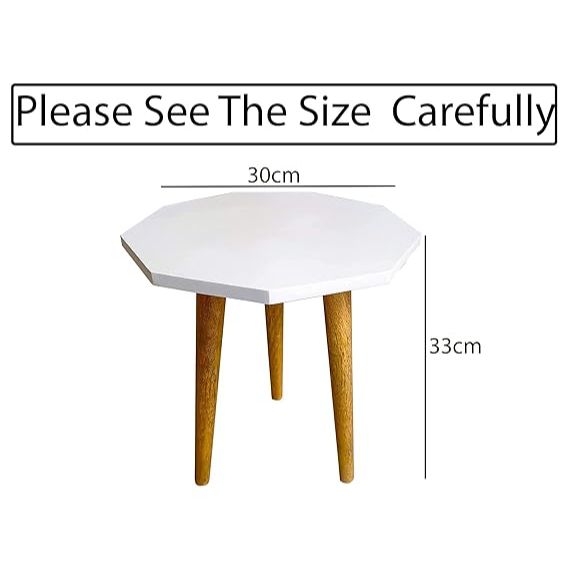 Beautiful Antique Wooden Fold-able Side Table/End Table/Plant Stand/Stool Living Room Kids Play Furniture Table Round Shape