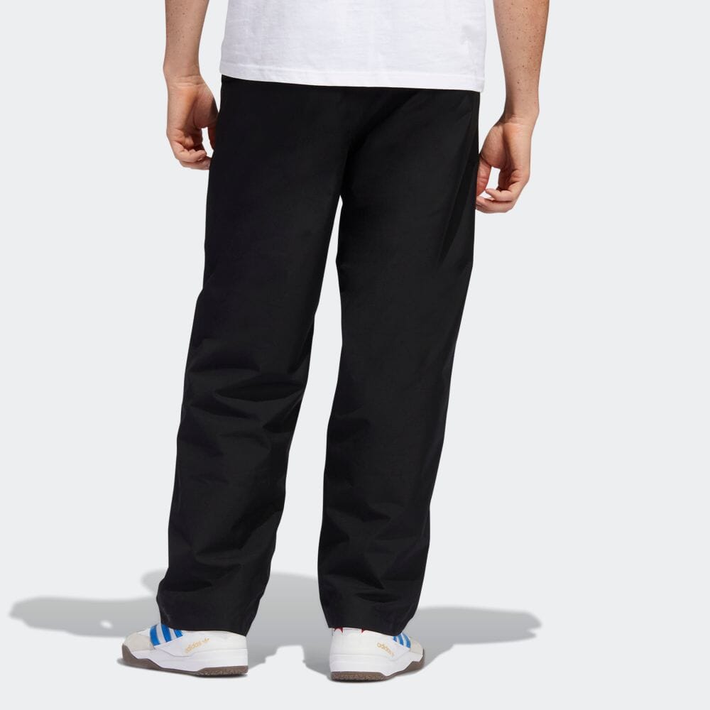 adidas Originals Solid Color Mid Waist Loose Straight Leg Casual Pants Men Bottoms Black HK9889
