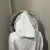 Y2K Streetwear Hooded Zip-Up Cropped Sweatshirt Women With Retro Wing Print Faux Fur Collar