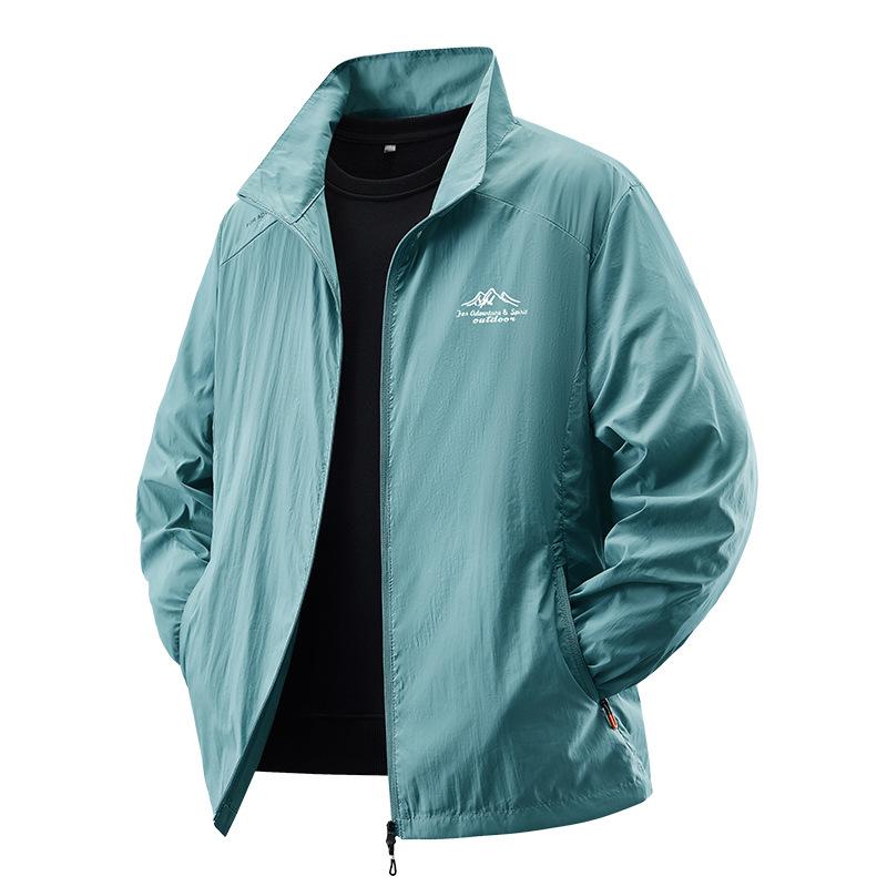 Ice Silk Sun Protection Clothes for Men In Summer Outdoor Skin Clothes Quick-drying Ice-proof Sun Protection Clothes UV Sports Jacket