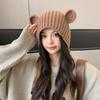 Ear Protection Bear Ear Hat Keep Warm Ear Protection Hat Cute Knitted Hat  Winter
