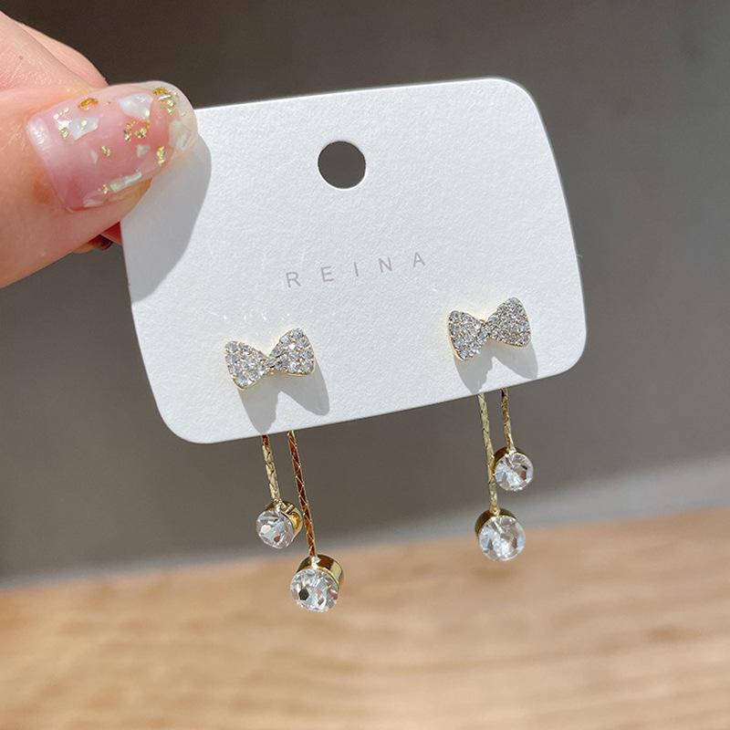 Autumn/Winter 2025 Trendy Checkered Mosaic Earrings for Women