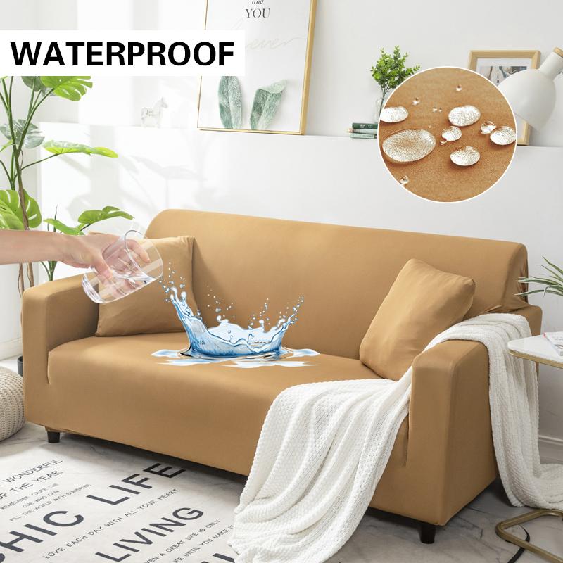 Waterproof Sofa Slipcover Stretch Couch Cover Pet Friendly Sofa Covers For Living Room Furniture Protector With Elastic Bottom