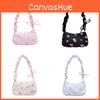 Simple Cotton Canvas Crossbody Bag With Zipper Pocket For Women