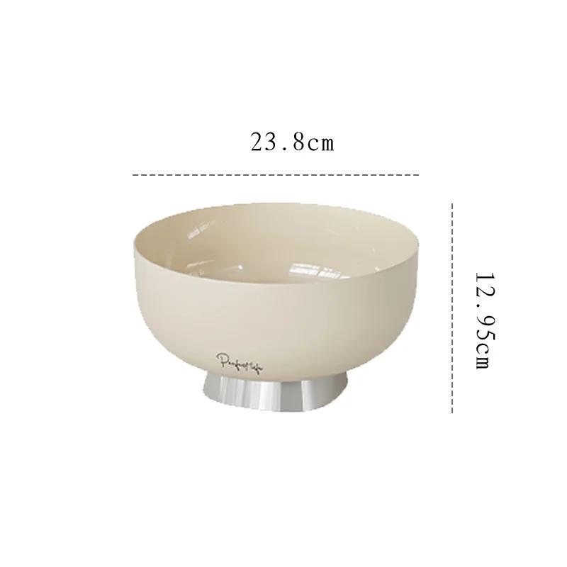 

Fruit Basket with Drainage Design for Kitchen,Nut Bowl Tea Tray Serving Snacks, Fruits and Cakes for Home Storage and Display кремовый