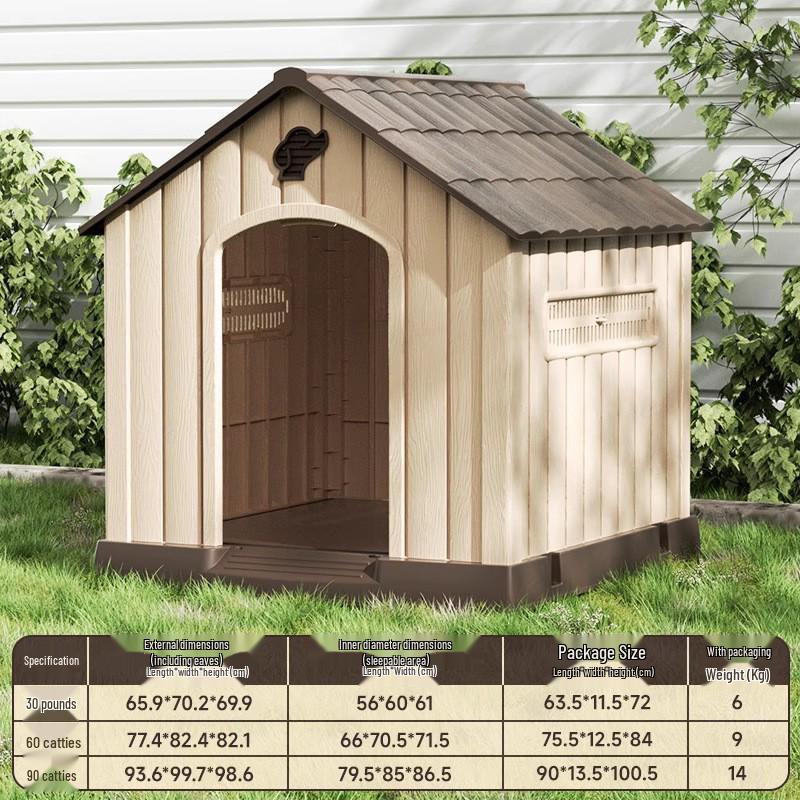 All-Season Outdoor Dog House: Rainproof, Coldproof Sleeping Nest for Large Dogs