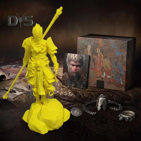 3D Printed Wukong Figure Great Sages Equalling Heaven Figurine Statue Sculpture Monkey King Model Desktop Decoration Ornament Game Peripherals