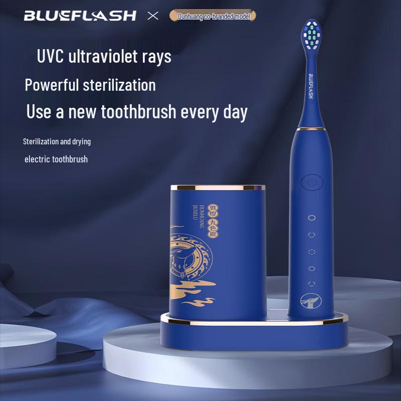 Blue Flash Dunhuang DY-H1 Sonic Electric Toothbrush Set