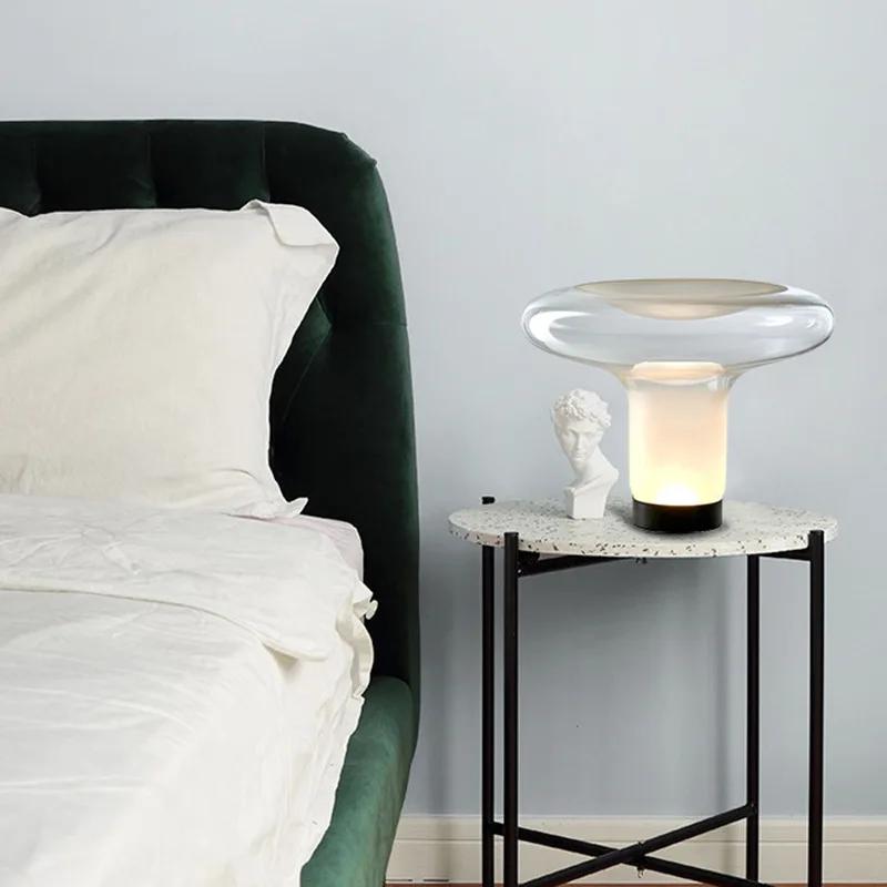 Italy Design Mushroom Table Lamps Glass Desk Light Close To Original for Bedroom Living Room