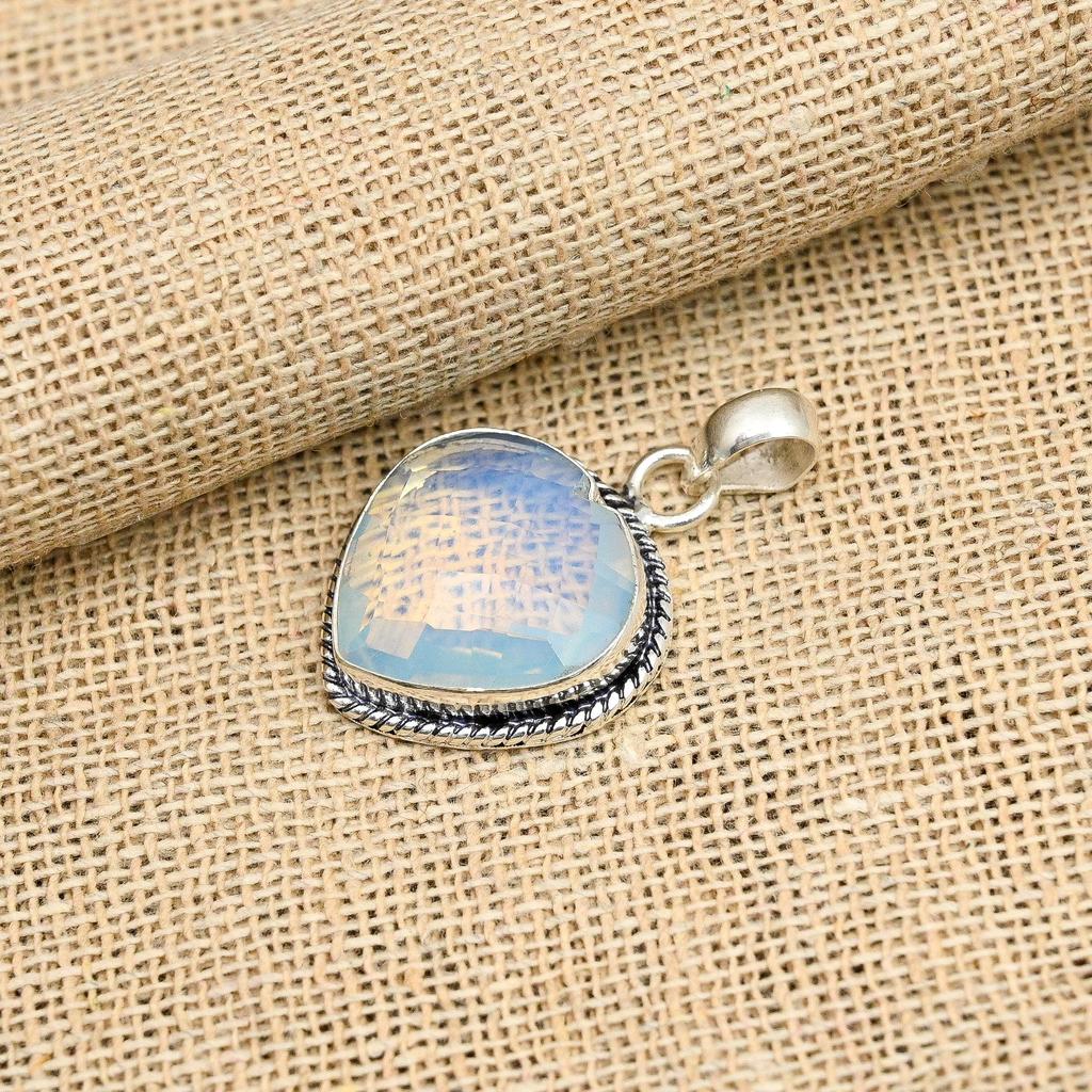 Fantastic Milky Opal Gemstone Handmade 925 Solid Sterling Silver Jewery For Wedding Gift