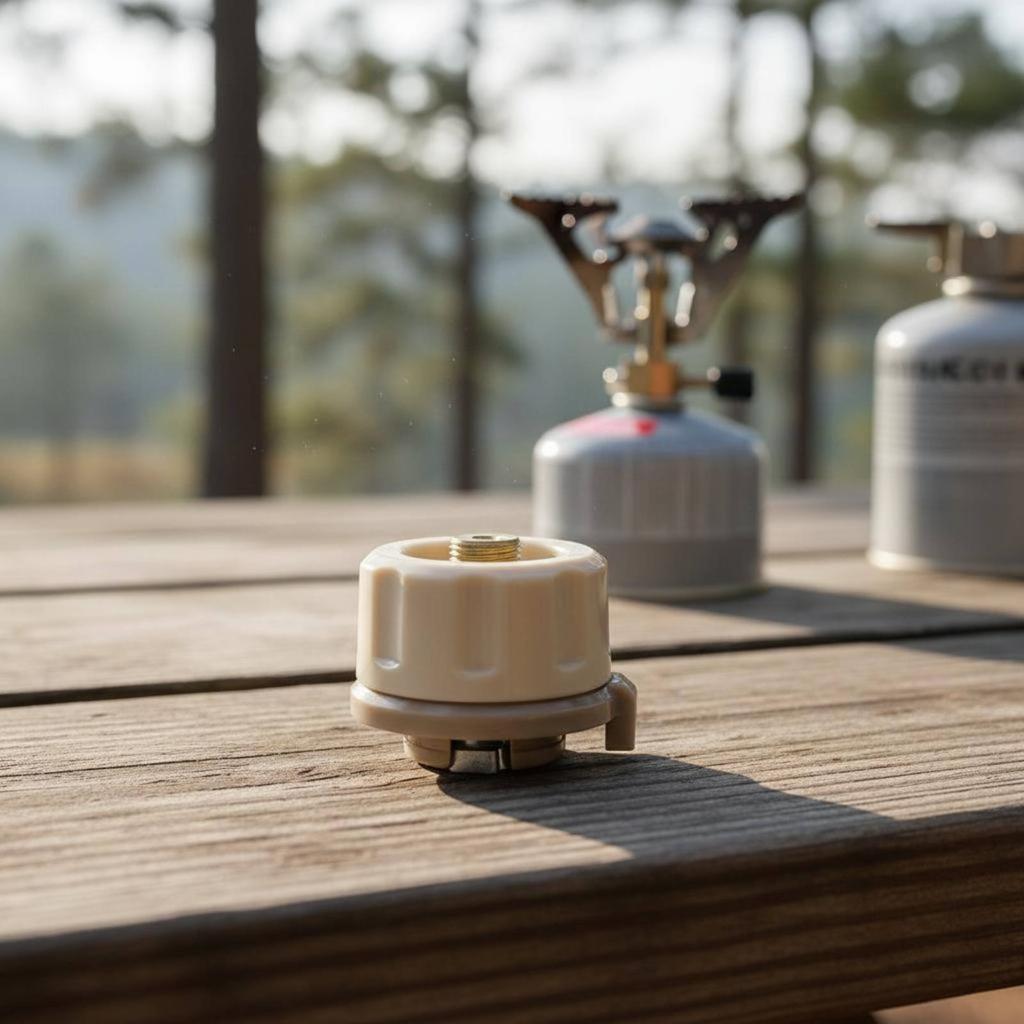 Self-Closing Adapter Valve Corrosion-Resistant Gas Canister Adapter Camping Cooker Valve Long-Lasting Outdoor Gear Portable