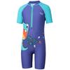WATERTIME Boys' Short-Sleeve One-Piece Cartoon Swimsuit