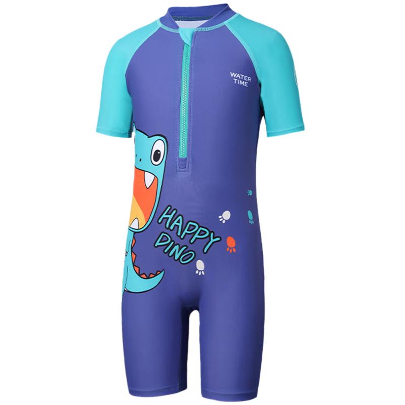 WATERTIME Boys' Short-Sleeve One-Piece Cartoon Swimsuit