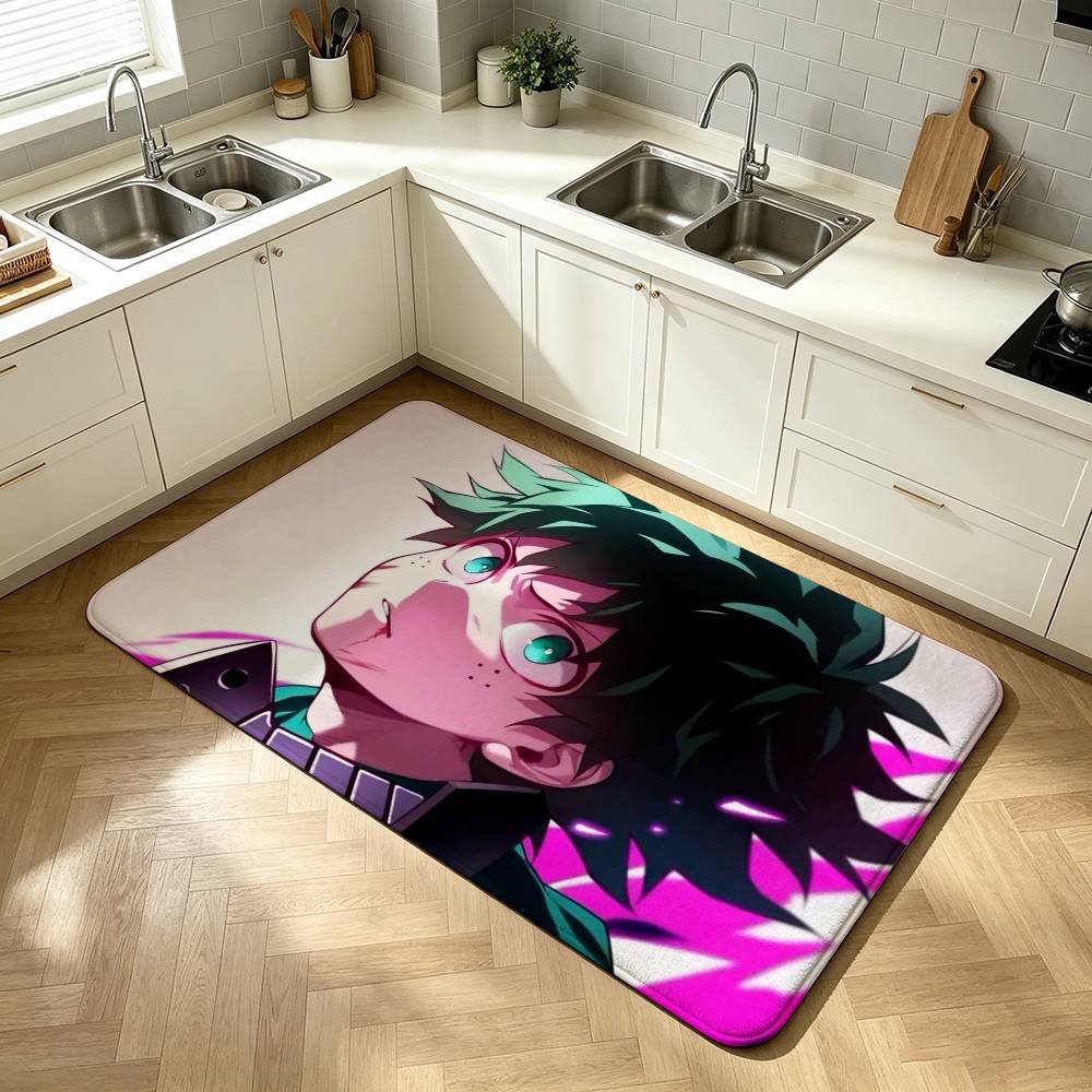 My Hero Academia-a Izuku Midoriya Shower Room Absorbent Small Floor Mat Soft Comfortable Decorative Foot Mat