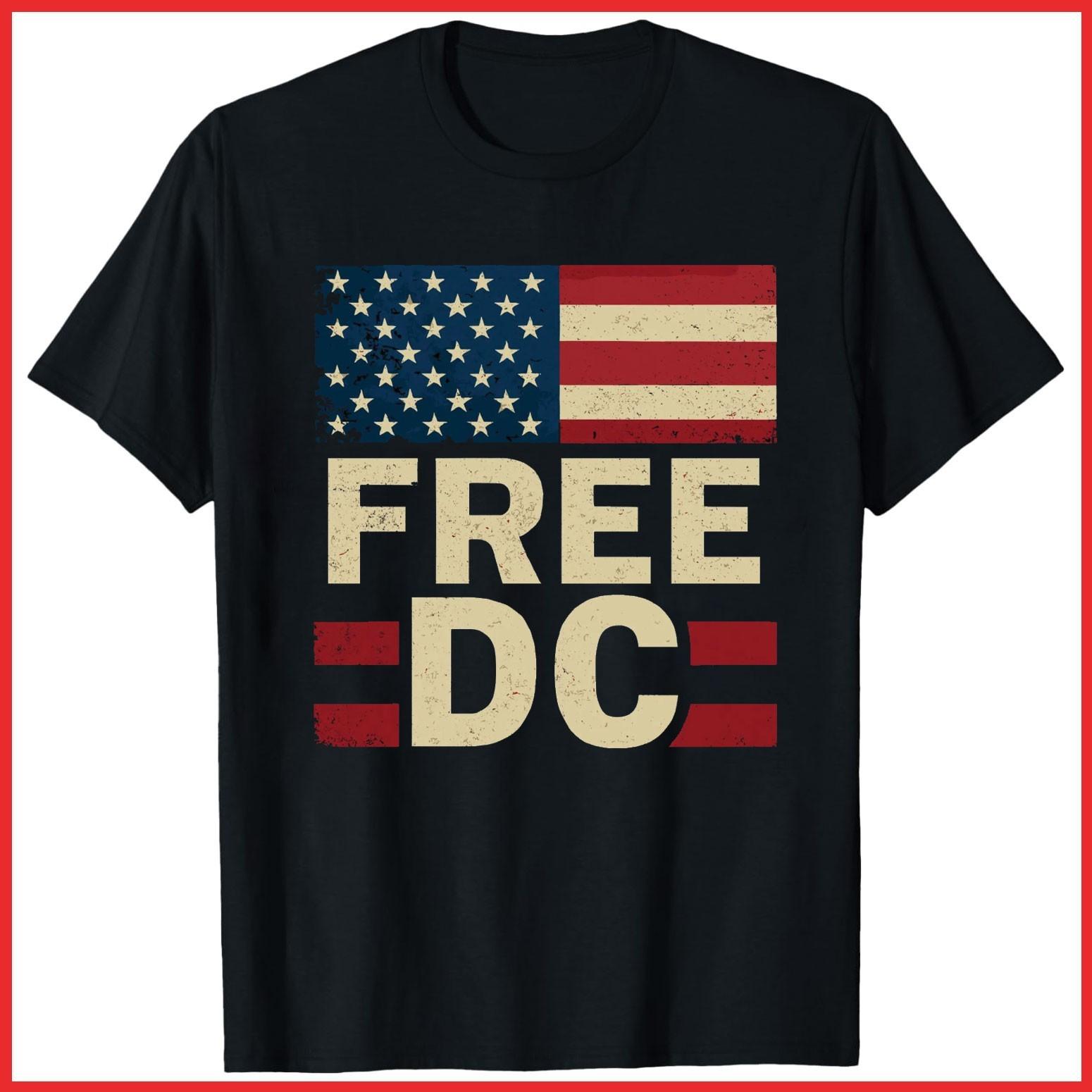 Free DC Resist Federal Overreach Protest Black Cotton T-Shirt S-5XL XL