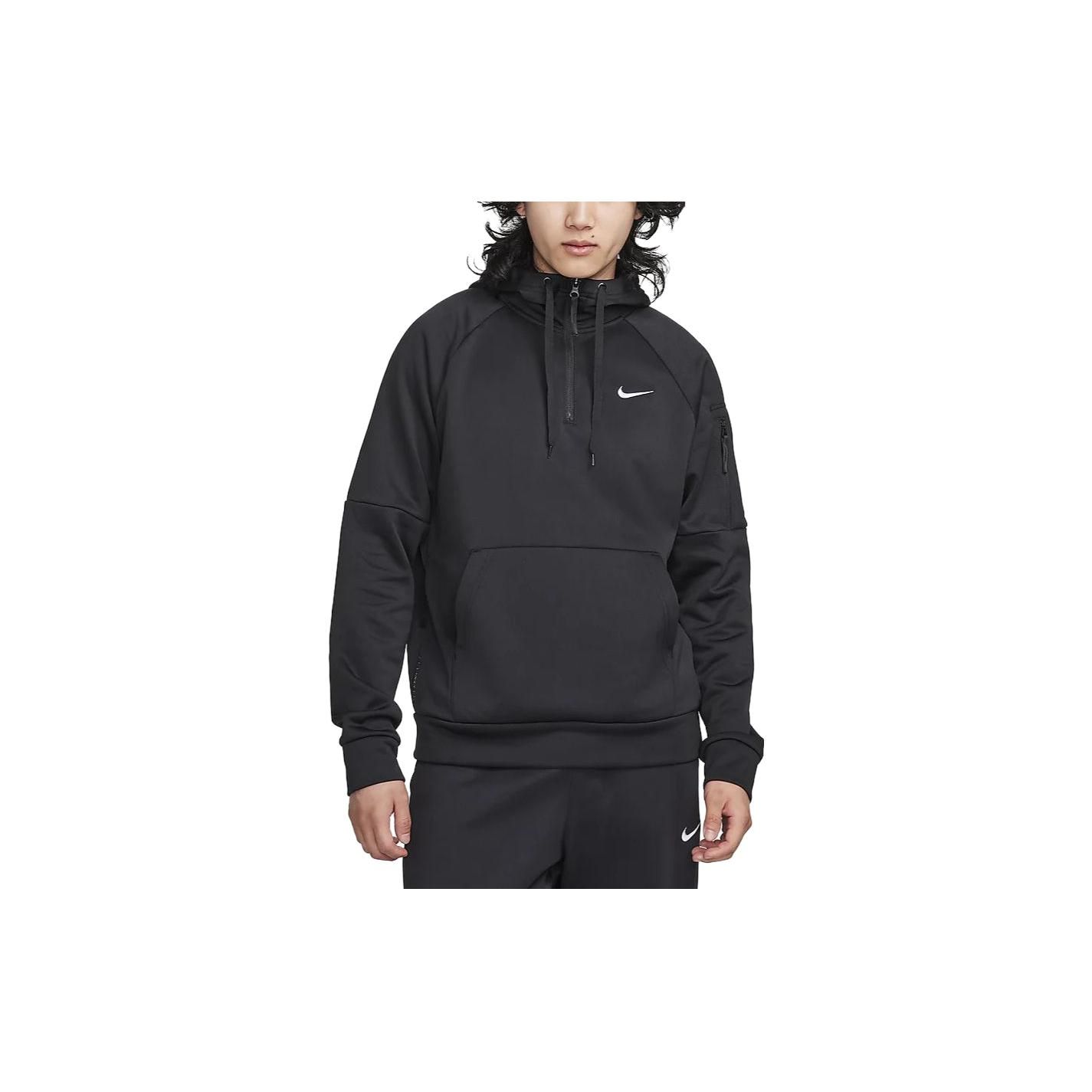 

Nike Therma-Fit Solid Color Hooded Drawstring Casual Sports Hoodie Men hoodies Black DQ4845-010 XL