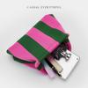 New Knitted Handbag Striped Cloud Large Capacity Daily Versatile Contrasting Color Clip Bag