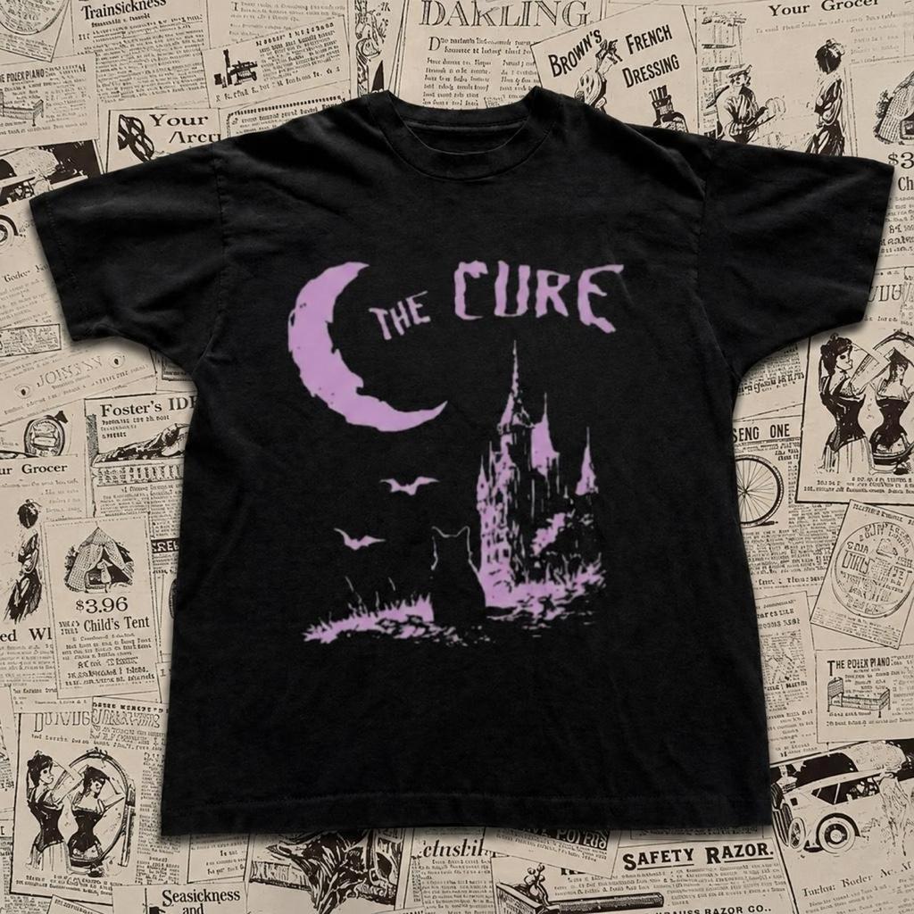Sommer Neu Vintage Rock Punk T-Shirts Retro Band The Cure Grafik T-Shirt Lässig Locker Streetwear Print T-Shirt Fans Geschenk Unisex
