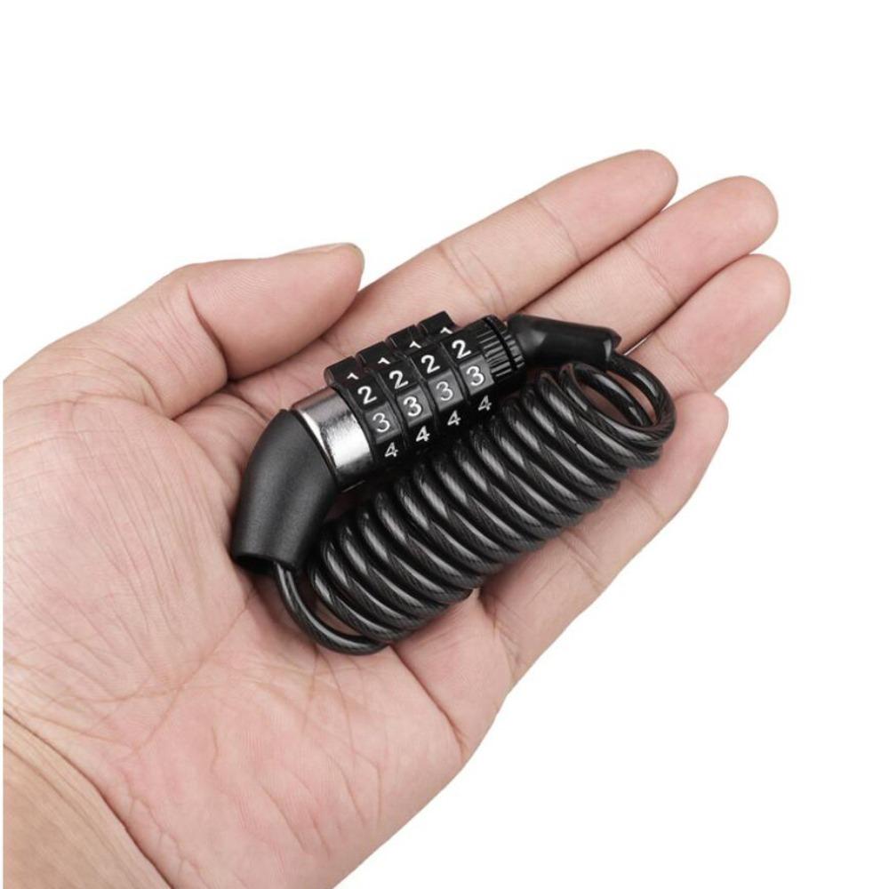 Bike Number Password Safety Accessories 4 Digit Combination Bicycle Safety Lock Backpack Lock