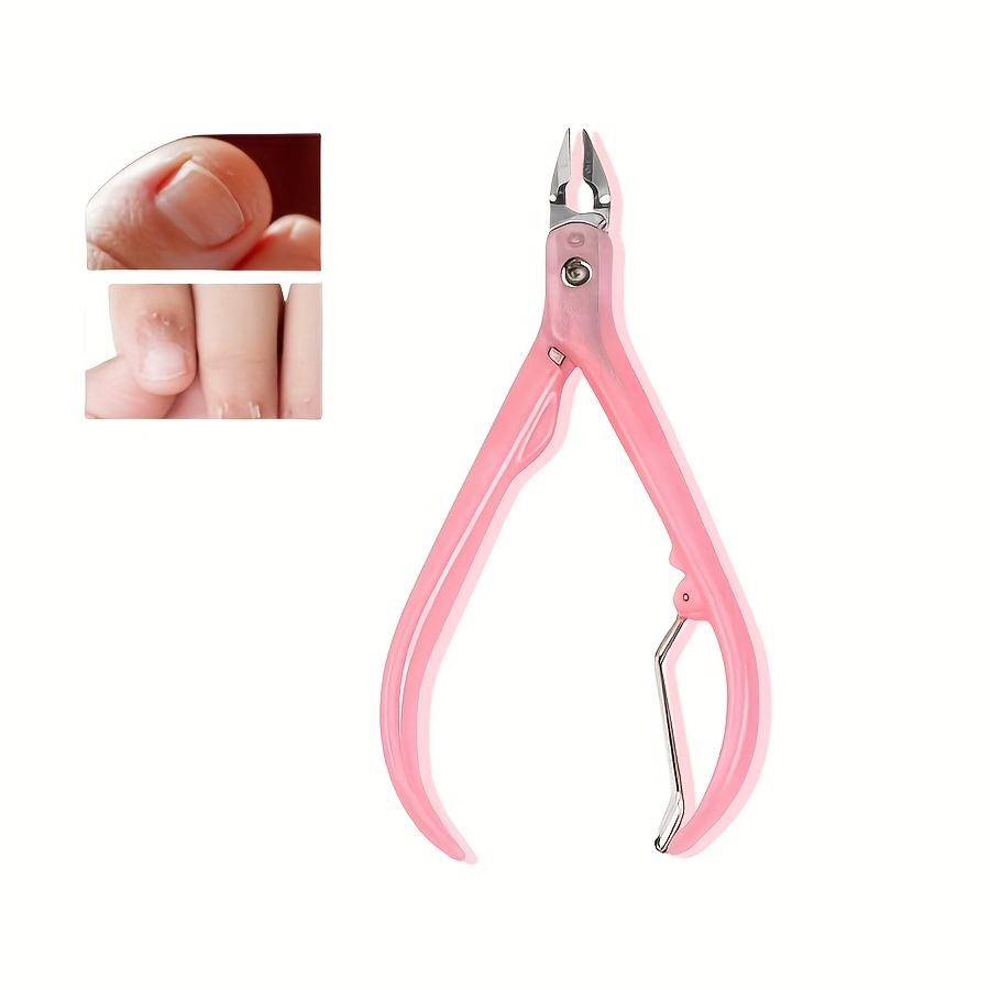 Transparent Pink Nail Clippers Sharp Dead Skin Remover, Portable Toenail Trimmer with Comfortable Grip, Ideal for Home Manicure, Nail Care Tool
