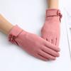 Velvet Warm Gloves Suede Mittens Full Finger Gloves Female Gloves Winter Gloves  Gloves