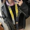 Comfortable Narrow Strip Scarf Rainbow Stripe Thin Scarf Harajuku Style Long Narrow Scarves