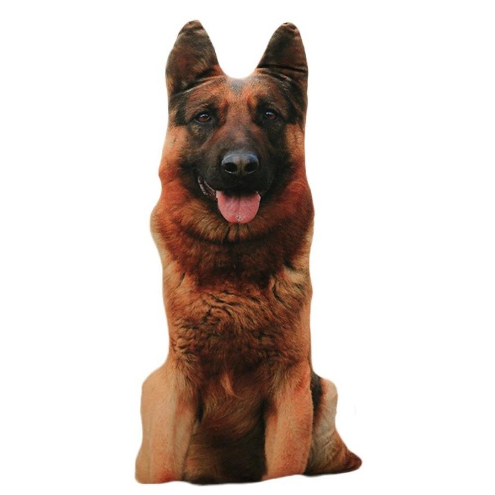 Husky Realistic Printed Dog Plush 3D Plush Animal Toys Fluffy Dog Pet Throw Pillow  Room Decor