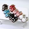 3.8*2.3cm 10cm Cotton Doll Shoes Small Plush Toy Accessories Princess Leather Shoes  for 17cm Dolls
