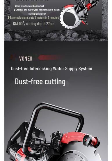 High-Power Handheld Brushless Circular Saw for Concrete and Rebar Cutting