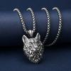 Wolf Head Pendant European and American Retro Men's Hip-hop Wolf Head Necklace Punk Animal Necklace Men's and Women's Jewelry