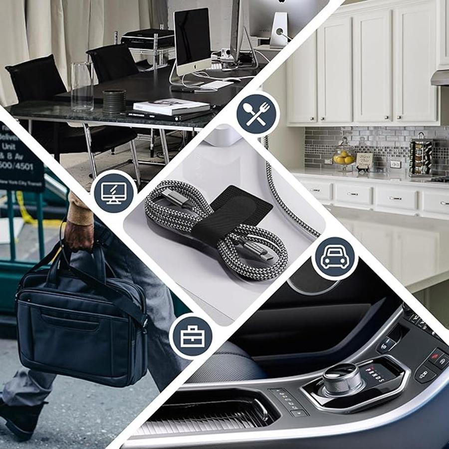 10/20 Stück wiederverwendbare Kabelbinder zur Befestigung von Kabel-Organizern, Kabel-Seilhaltern, selbstklebend, verstellbare Kabel-Organizer-Gurte, Schreibtisch-Management