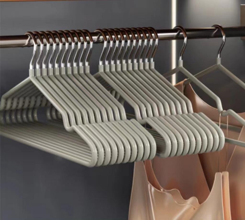 20/10Pcs Traceless Clothes Hangers Metal No-slip Clothes Hangers Durable Strong Clothes Rack Household Wardrobe Organize
