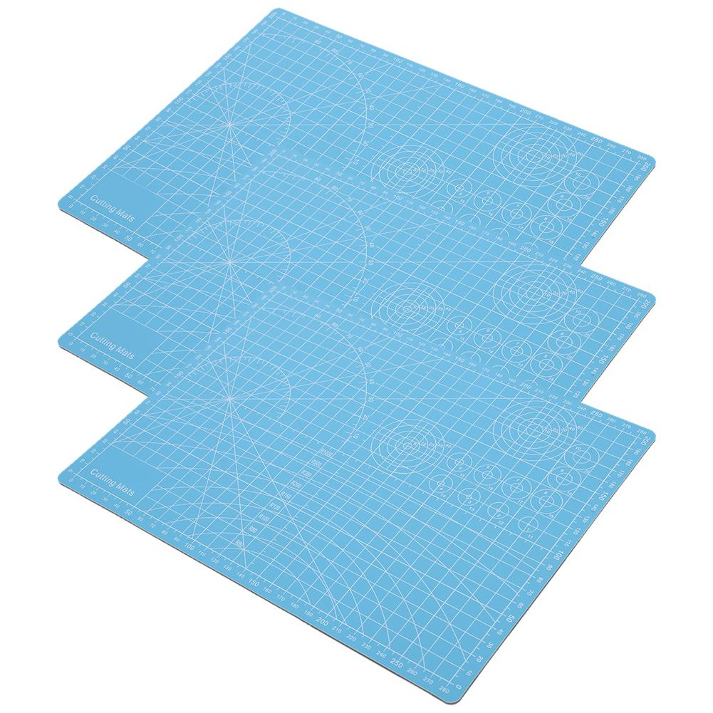 3 Peças Base de Corte A4 Modelo Feito à Mão Almofada de Corte Papel Carimbo de Borracha Gravação Placa com Escala