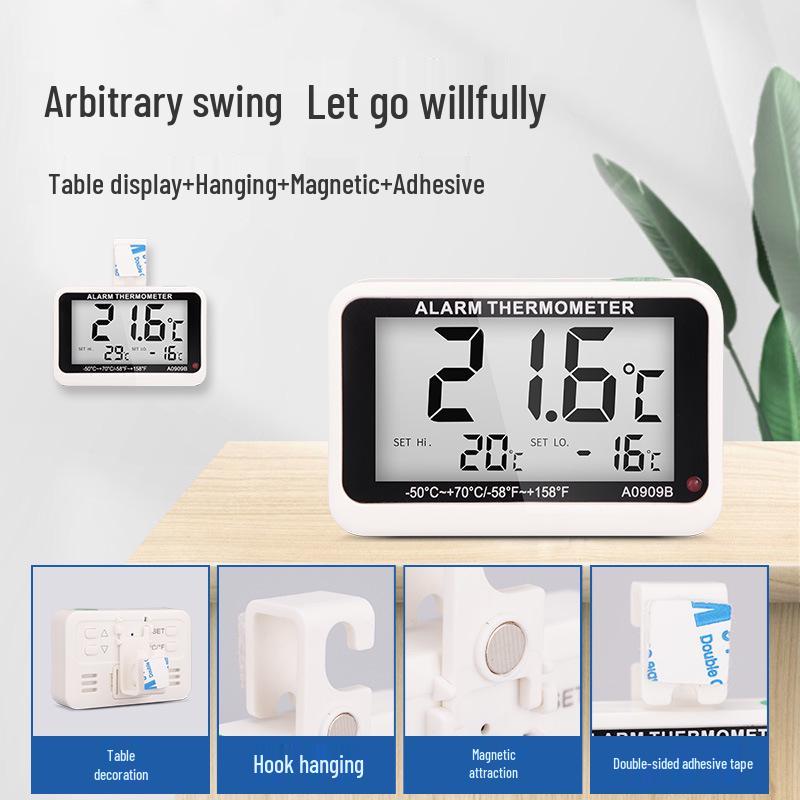 High-Precision Digital Thermometer and Hygrometer for Refrigerators and Freezers