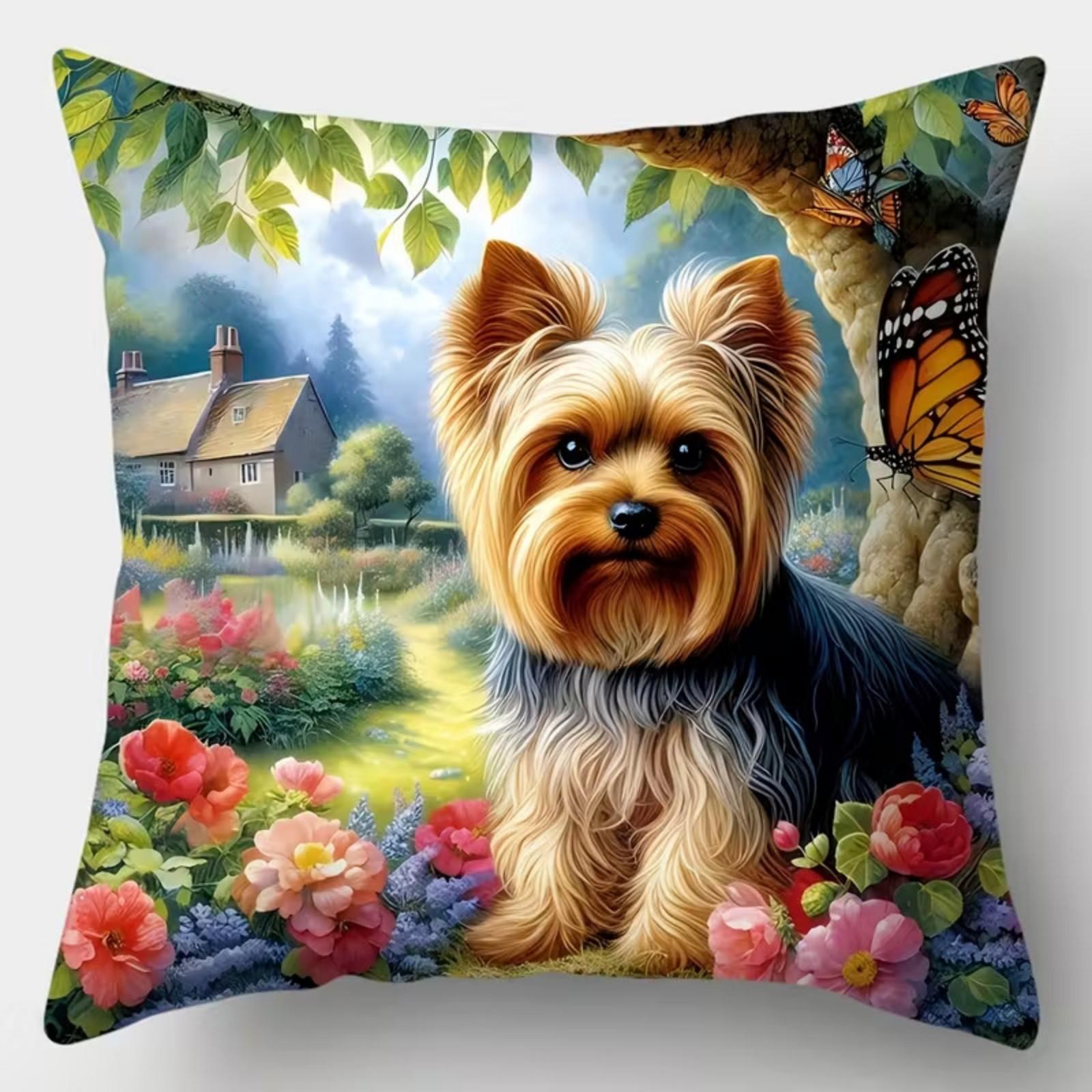 

Breathable Linen Cute Animal Throw Pillow Cover Bedroom Home Sofa Decorative Cushion Case with Soft Texture and Durable Fabric for Everyday Use One Size