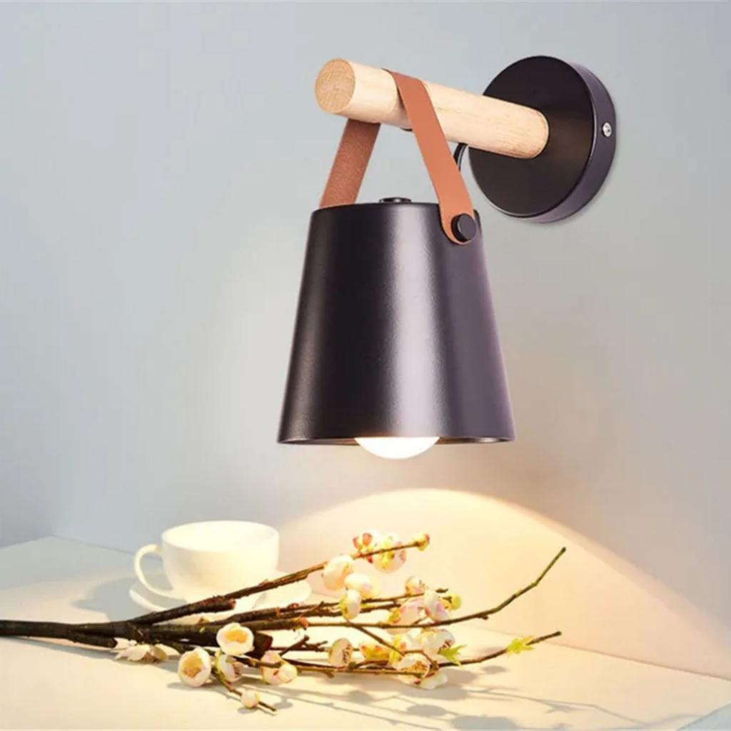 American Style Retro Rural  Minimalist Corridor Study Bedside Coffee Shop TV Wall Iron Belt Wall Lamp