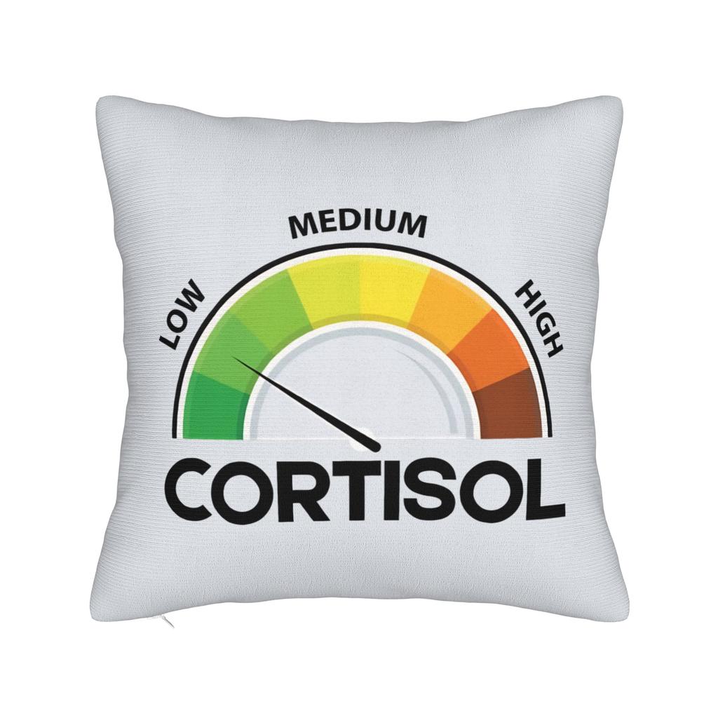 Low Cortisol Levels Square Pillowcases Polyester Home Cushion Cover Cool Decor Throw Pillow Case