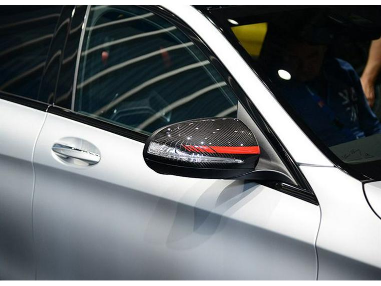 Carbon Fiber Rearview Mirror Cover for Mercedes-Benz C E S CLS GLC GLA GLB W205
