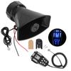 Police Siren Air Horn Megaphone Tone Car Warning Alarm Speakers Loud Mic PA System Emergency Amplifier Hooter 12V 20W Car Horn 7-Sound