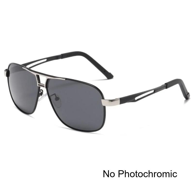 Men Night Vision Polarized Pochromic Sunglasses Aviator Style Yellow Color Change Lenses Driving Sun Glasses