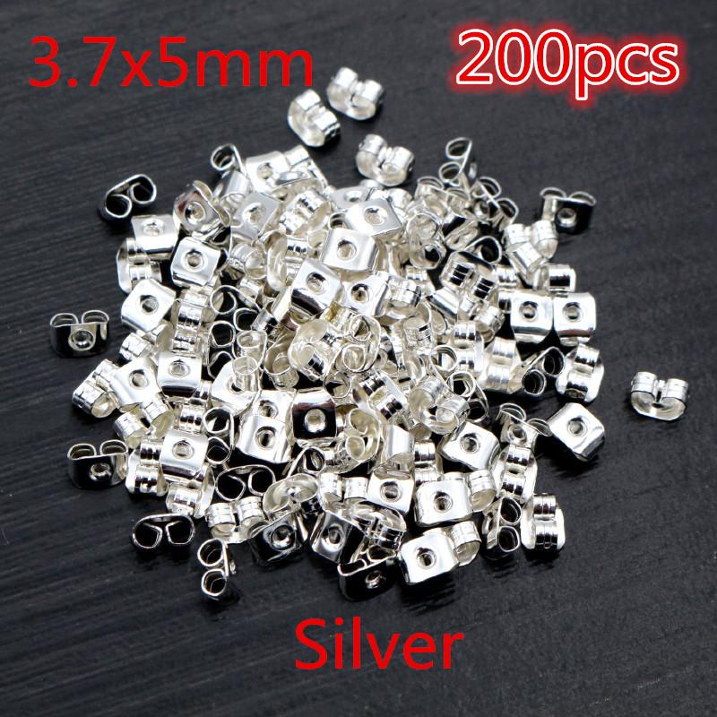 Multi-colors Metal and Plastic Earring Back Plug Cap Nail Accessories Anti-allergic Anti-inflammatory DIY Jewelry Accessories