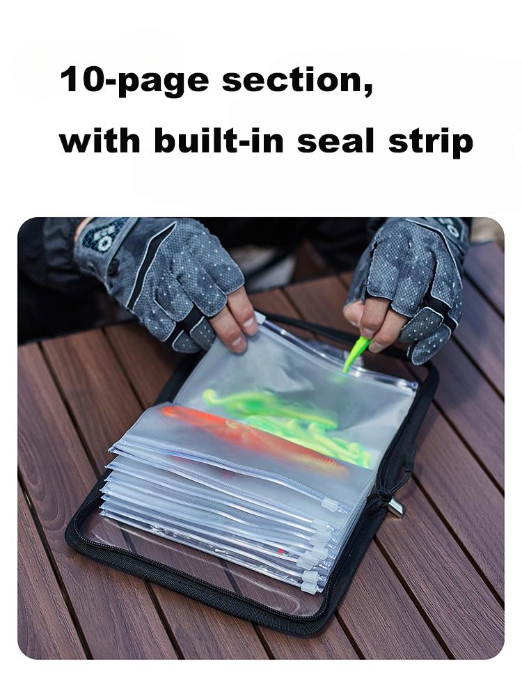 Luya Transparent Fake Bait Bag PVC Inner Bag Partitioned Waterproof Storage Bag Fishing Sorting Accessories Storage Bag
