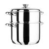 Steaming Set - - Pot and Steamer - Stainless Steel - Steam Cooking - Induction - Ø20 X H 23 Cm