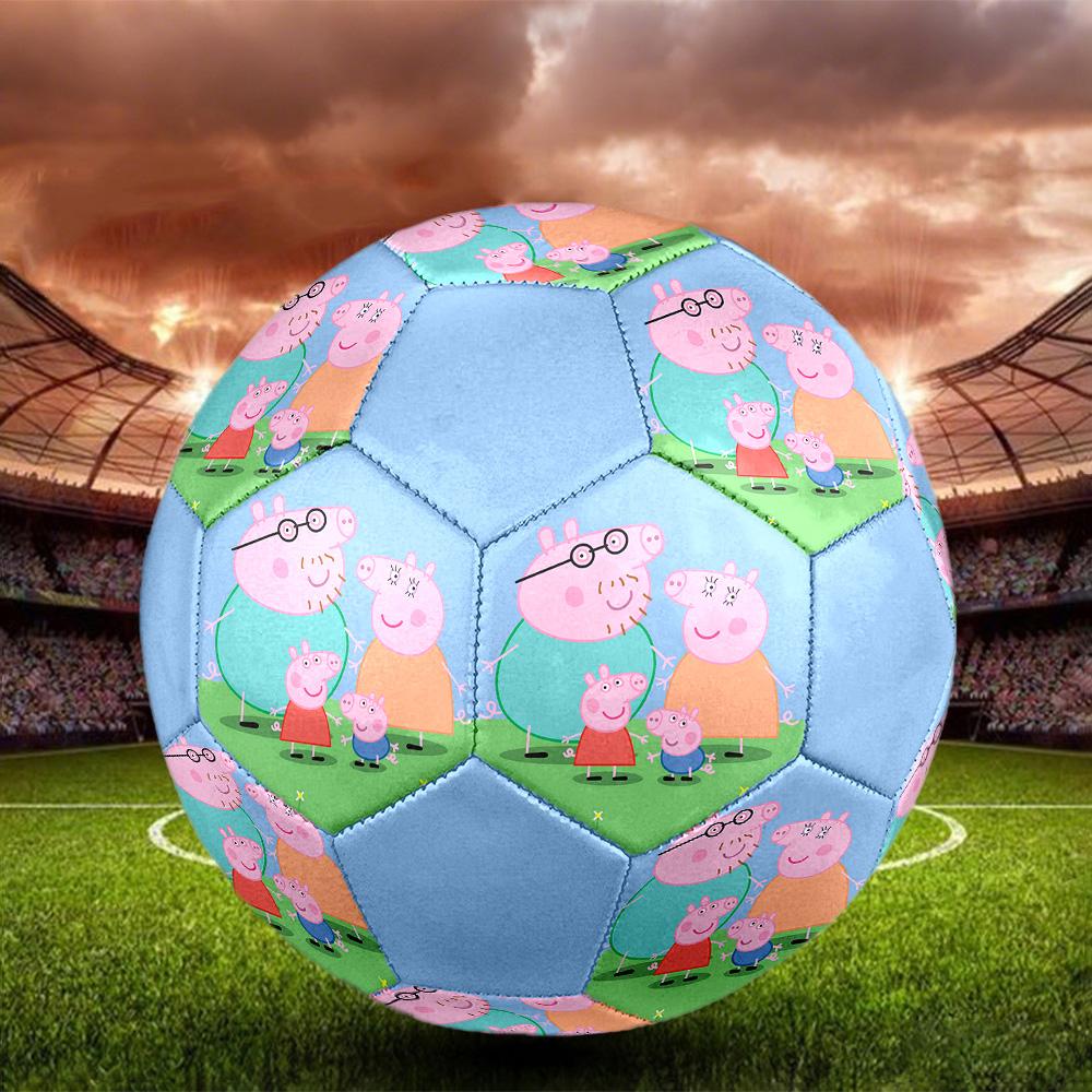 Pink Pig Cartoon Indoor Soccer Ball Colorful All Ages Size 5 Machine Stitched PVC Competition Ready Durable High-Bounce