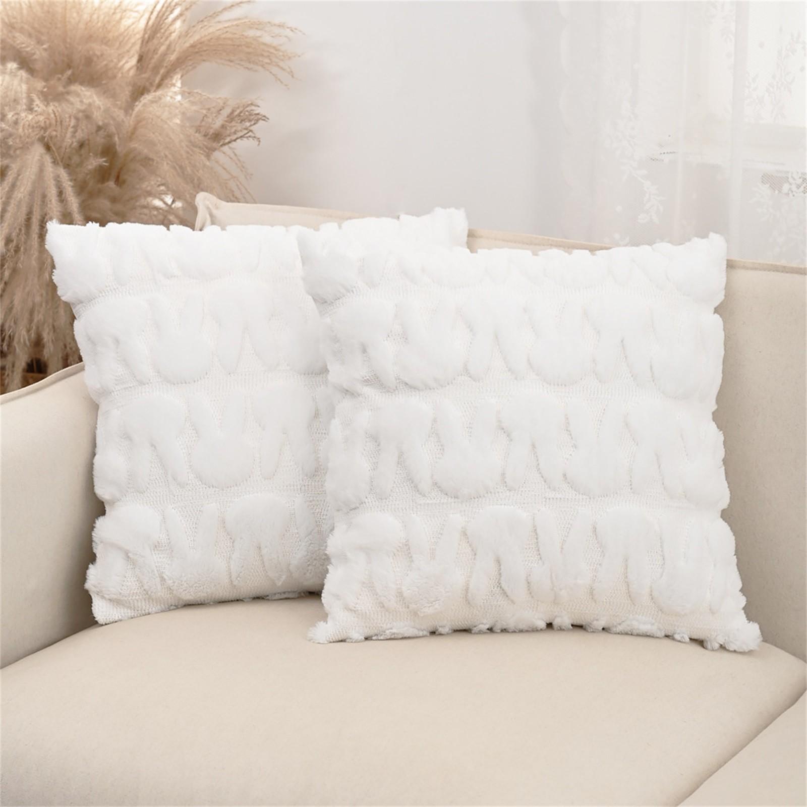 

Современные минималистичные подушки, плюшевые и зимние подушки, диваны для гостиной, подушки в форме сердца, наволочки One Size белый