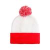 1pc Red Beanie with Pom Pom Santa Hat,Winter Warm Knit Brimless Cap Men Women Holiday Party Xmas New Year Accessories Decoration