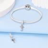 Charms Original Copper Eternal Cross Pendant Religion Beads Fit Bracelet Women Jewelry Diy Fine Gift Accessory