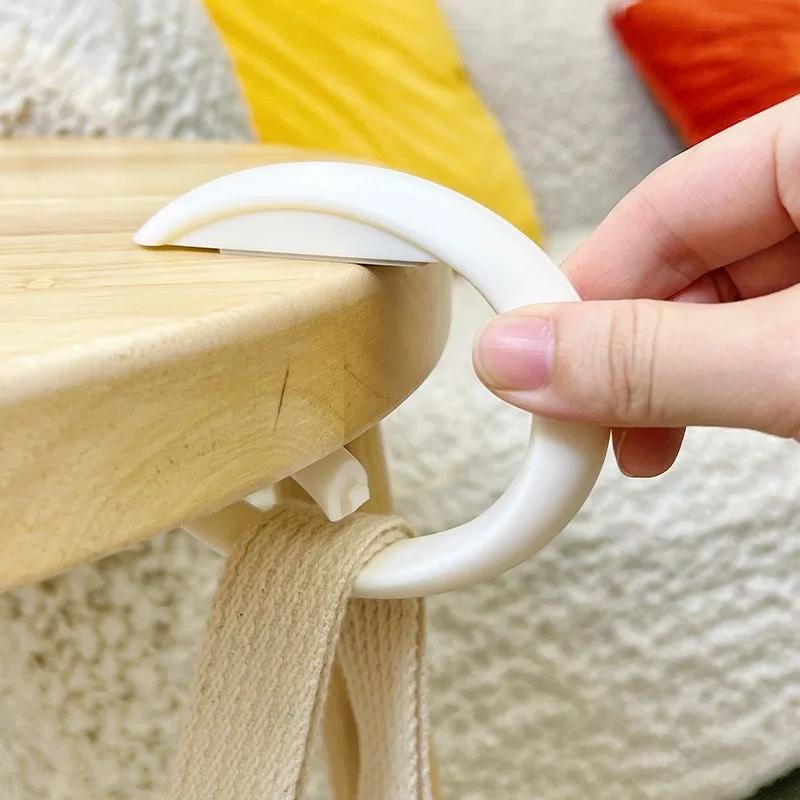 Portable Bag Hook Hanger Foldable Holders Table Office Decor Plastic Desk Side Hook Use Handbag Travel Bag Organizer Hook Holder